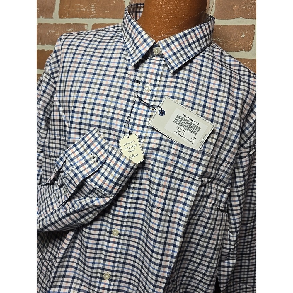 UNTUCKit Men's Shirt XXXL Regular Tall Long Sleeve Button-Up Wrinkle Free Casual